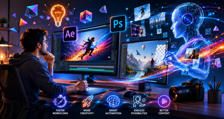 AI in After Effects and Photoshop: Empowering the New Generation of Content Creators