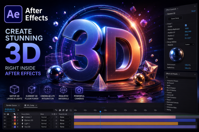 3D in After Effects: Element 3D, Native 3D Tools
