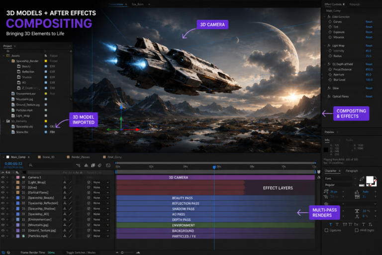 Beyond Rendering: How 3D Models and After Effects Compositing Create Cinematic Visual Experiences